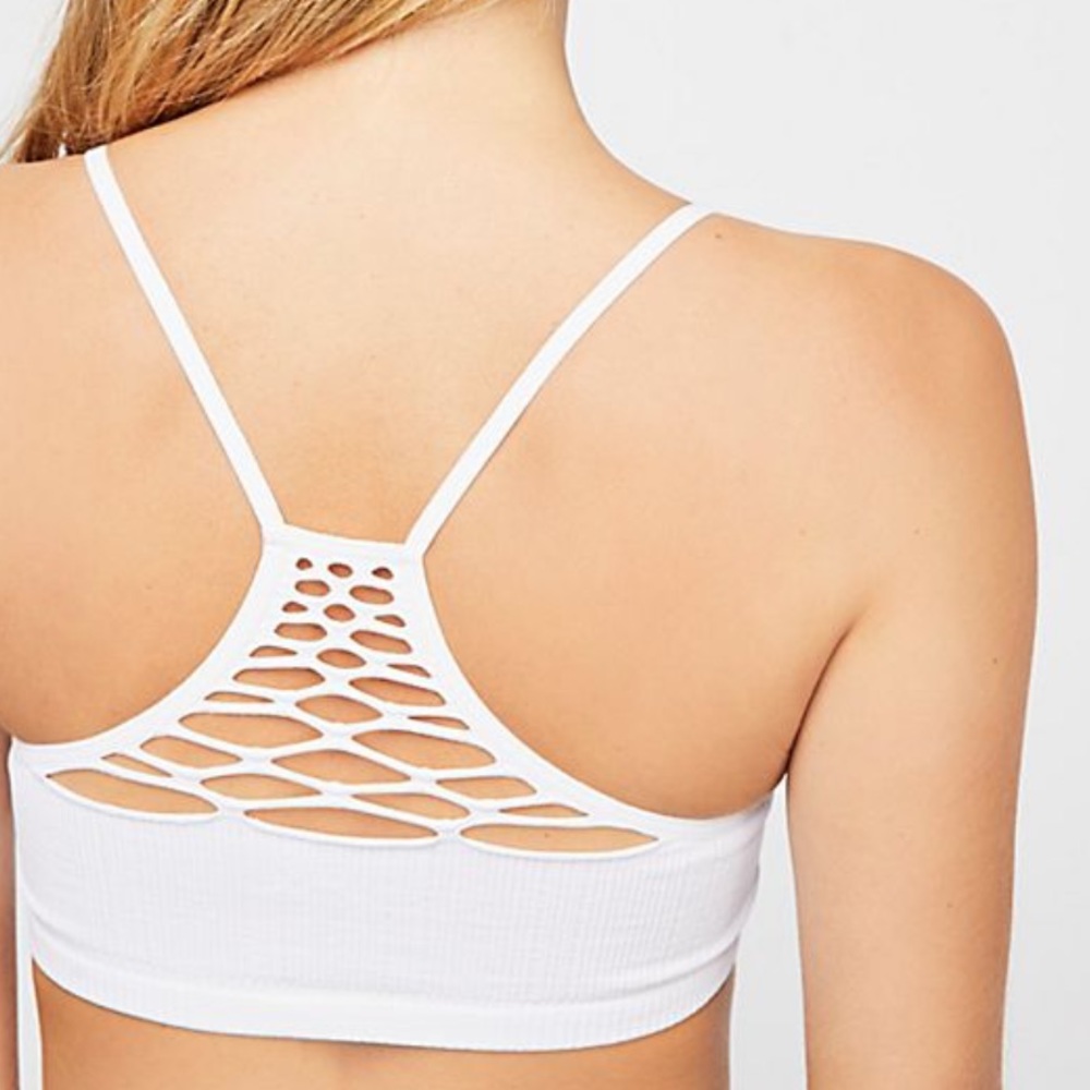 NWT Free People Baby Racerback in White